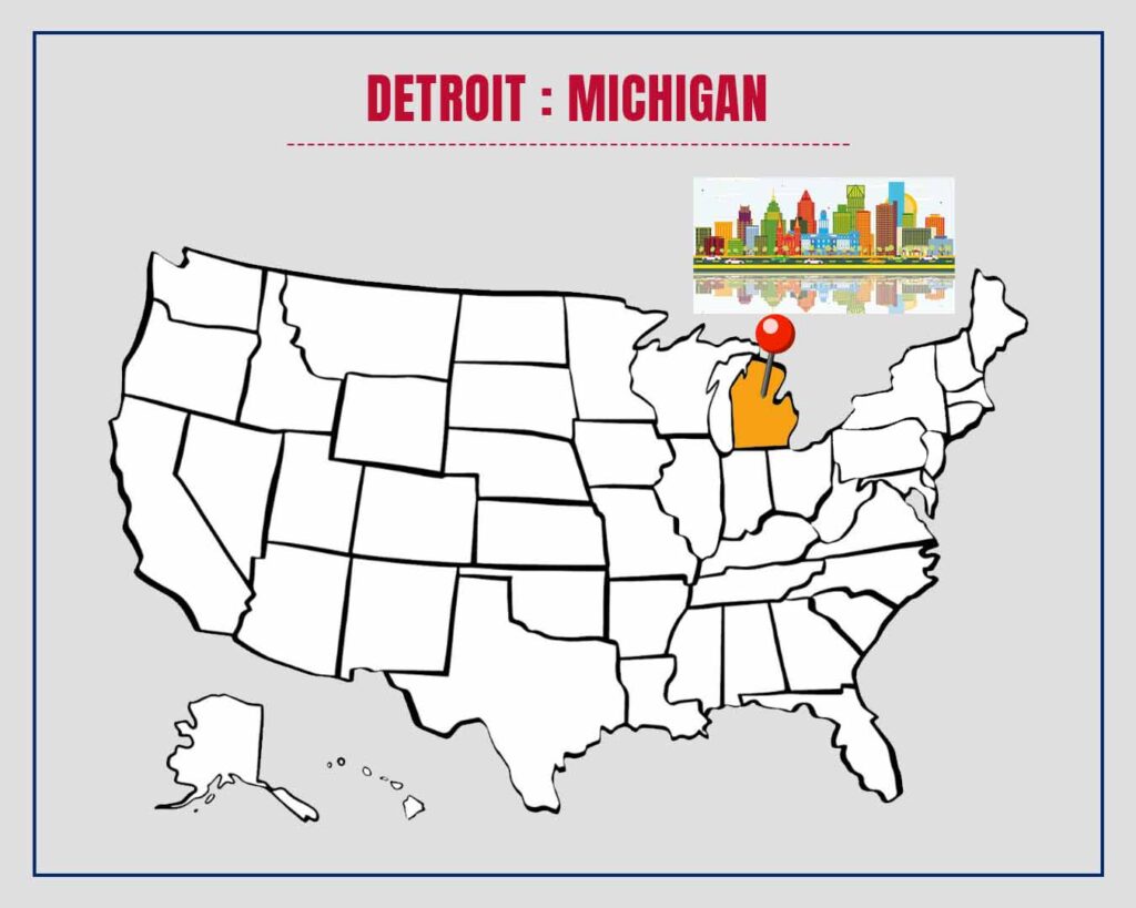 Detroit Michigan || India To States